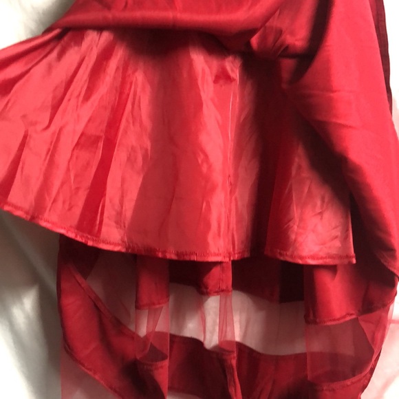 Red sheer Pin up style tulle polyester skirt good condition med - Picture 9 of 15
